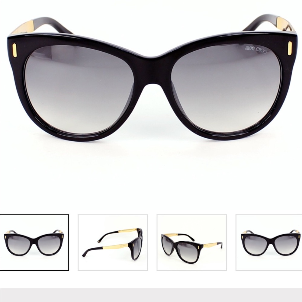 Jimmy Choo Sunglasses **Ally** Black and Gold